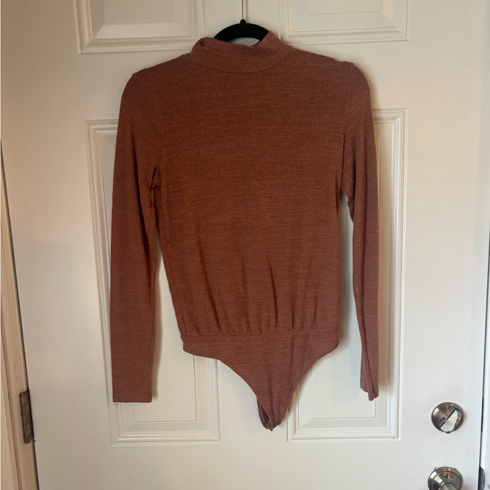 Abercrombie & Fitch Brown Ribbed Long Sleeve Top - Picture 3 of 6